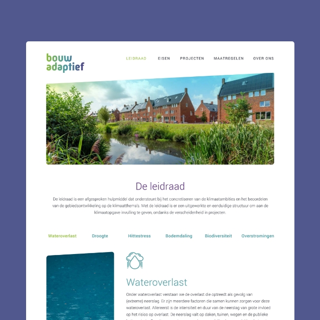 BouwAdaptief_website_pagina-2 Eerste deel infographic groene daken in Nederland